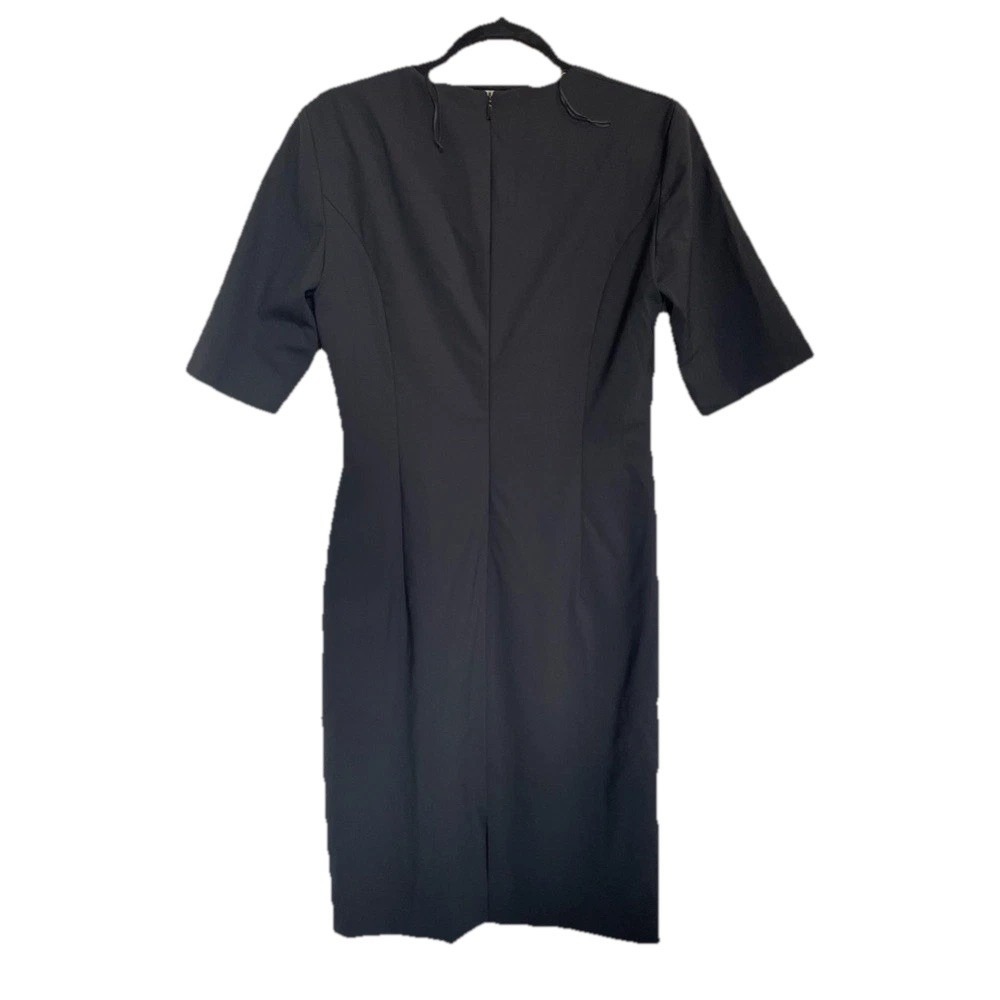 Boss Hugo Boss Donela Office Work Black Mini Dress Size 6 Smart Casual Tailored - Picture 4 of 8
